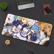 Load image into Gallery viewer, Rokudenashi Majutsu Koushi To Akashic Records Sistine Fibel, Glenn Radars, Rumia Tingel, Celica Arfonia, Albert Frazer Mouse Pad (Desk Mat) On Desk