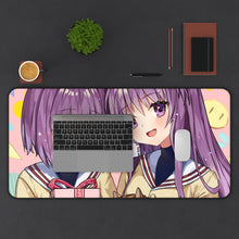 Load image into Gallery viewer, Clannad Kyou Fujibayashi, Ryou Fujibayashi Mouse Pad (Desk Mat) With Laptop