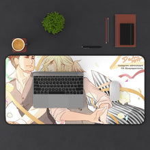 Load image into Gallery viewer, Yuri!!! On Ice Yuri Plisetsky, Otabek Altin Mouse Pad (Desk Mat) Background