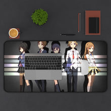 Load image into Gallery viewer, Kokoro Connect Himeko Inaba, Iori Nagase, Taichi Yaegashi, Yui Kiriyama, Yoshifumi Aoki Mouse Pad (Desk Mat) With Laptop
