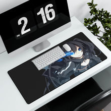 Load image into Gallery viewer, Black Rock Shooter Mouse Pad (Desk Mat) With Laptop