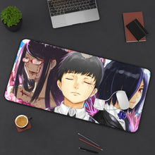 Load image into Gallery viewer, Tokyo Ghoul Ken Kaneki, Touka Kirishima, Rize Kamishiro Mouse Pad (Desk Mat) On Desk