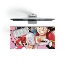 Load image into Gallery viewer, Uta and Luffy One Piece Red Mouse Pad (Desk Mat)