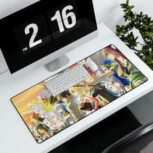 Load image into Gallery viewer, Fairy Tail Natsu Dragneel, Erza Scarlet, Gray Fullbuster, Lucy Heartfilia, Happy Mouse Pad (Desk Mat) With Laptop