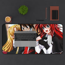 Load image into Gallery viewer, High School DxD Rias Gremory, Issei Hyoudou, Asia Argento Mouse Pad (Desk Mat) With Laptop