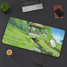Load image into Gallery viewer, Small well on a grassy hillside Mouse Pad (Desk Mat) On Desk
