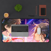 Load image into Gallery viewer, Your Name. Mouse Pad (Desk Mat) With Laptop