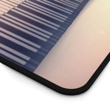 Load image into Gallery viewer, Two anime girls playing the piano Mouse Pad (Desk Mat) Hemmed Edge