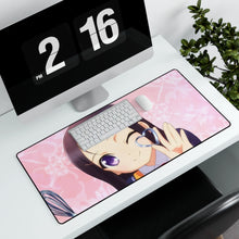 Load image into Gallery viewer, Ayumi Otosaka smilling Mouse Pad (Desk Mat) With Laptop