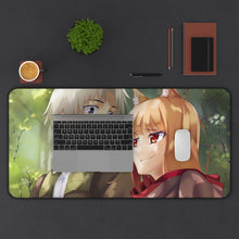 Load image into Gallery viewer, Spice And Wolf Mouse Pad (Desk Mat) With Laptop