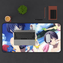 Load image into Gallery viewer, Love, Chunibyo & Other Delusions Rikka Takanashi, Sanae Dekomori, Shinka Nibutani, Kumin Tsuyuri Mouse Pad (Desk Mat) With Laptop