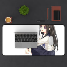 Load image into Gallery viewer, Eru Chitanda Sitting Mouse Pad (Desk Mat) With Laptop
