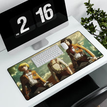 Load image into Gallery viewer, Eren Jaeger, Mikasa Ackerman, Armin Arlert Mouse Pad (Desk Mat)