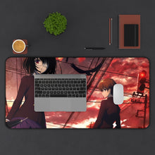 Load image into Gallery viewer, Mei and Kouichi Mouse Pad (Desk Mat) With Laptop