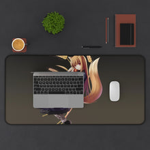 Load image into Gallery viewer, Spice And Wolf Mouse Pad (Desk Mat) With Laptop