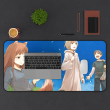 Load image into Gallery viewer, Spice And Wolf Mouse Pad (Desk Mat) With Laptop
