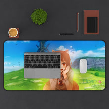 Load image into Gallery viewer, Spice And Wolf Mouse Pad (Desk Mat) With Laptop