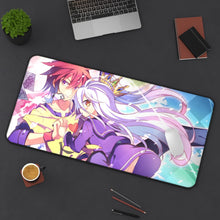 Load image into Gallery viewer, Sora and Shiro Mouse Pad (Desk Mat) On Desk