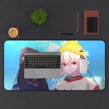 Load image into Gallery viewer, Lycoris Recoil Takina Inoue, Chisato Nishikigi Mouse Pad (Desk Mat) With Laptop