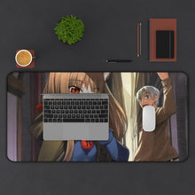 Load image into Gallery viewer, Spice And Wolf Mouse Pad (Desk Mat) With Laptop