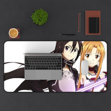 Load image into Gallery viewer, Sword Art Online Kazuto Kirigaya, Asuna Yuuki Mouse Pad (Desk Mat) With Laptop