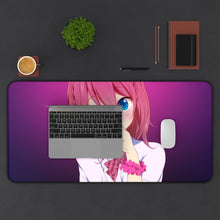 Load image into Gallery viewer, Yawning girl Mouse Pad (Desk Mat) With Laptop