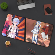 Load image into Gallery viewer, Casual Rei and Asuka v2 Mouse Pad (Desk Mat) On Desk
