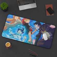 Load image into Gallery viewer, Blue Exorcist Mouse Pad (Desk Mat) On Desk