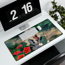 Load image into Gallery viewer, Kokoro in the Garden Mouse Pad (Desk Mat) With Laptop