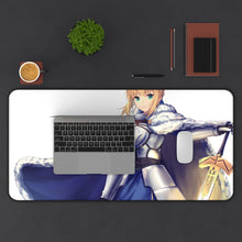 Load image into Gallery viewer, Saber (Fate Series) Mouse Pad (Desk Mat) With Laptop