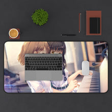 Load image into Gallery viewer, Two anime girls playing the piano Mouse Pad (Desk Mat) With Laptop