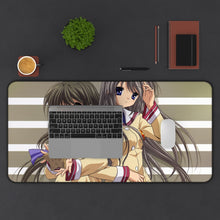 Load image into Gallery viewer, Clannad Tomoya Okazaki, Tomoyo Sakagami, Fuuko Ibuki Mouse Pad (Desk Mat) With Laptop