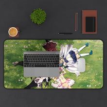Load image into Gallery viewer, Puella Magi Madoka Magica Homura Akemi, Madoka Kaname, Sayaka Miki, Mami Tomoe Mouse Pad (Desk Mat) With Laptop