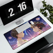 Load image into Gallery viewer, Your Name. Mouse Pad (Desk Mat) With Laptop