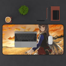 Load image into Gallery viewer, Spice And Wolf Mouse Pad (Desk Mat) With Laptop