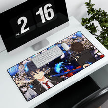 Load image into Gallery viewer, Rin and Yukio Okumura Mouse Pad (Desk Mat) With Laptop