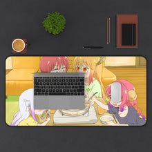 Load image into Gallery viewer, Miss Kobayashi's Dragon Maid Kanna Kamui, Ilulu, Kobayashi, Kobayashi San Chi No Maid Dragon, Tohru Mouse Pad (Desk Mat) With Laptop