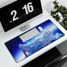 Load image into Gallery viewer, Anime girl crying looking up at snowflakes Mouse Pad (Desk Mat)