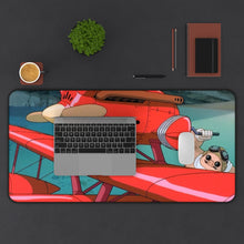 Load image into Gallery viewer, Porco Rosso Mouse Pad (Desk Mat) With Laptop