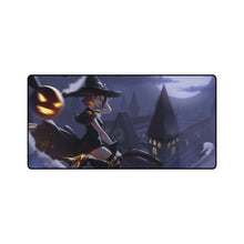 Load image into Gallery viewer, Witch Anime Girl Riding Broom Mouse Pad (Desk Mat)