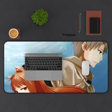 Load image into Gallery viewer, Spice And Wolf Mouse Pad (Desk Mat) With Laptop