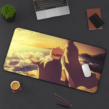 Load image into Gallery viewer, Boruto with his mentor watching the sunrise Mouse Pad (Desk Mat) On Desk