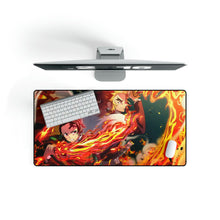 Load image into Gallery viewer, Tanjiro and Kyojuro Rengoku, Flames, Katana, Kimetsu no Yaiba, Mouse Pad (Desk Mat)