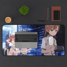 Load image into Gallery viewer, A Certain Scientific Railgun Mikoto Misaka, Kuroko Shirai Mouse Pad (Desk Mat) With Laptop