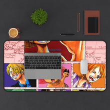 Load image into Gallery viewer, One Piece Monkey D. Luffy, Roronoa Zoro, Sanji, Nico Robin, Tony Tony Chopper Mouse Pad (Desk Mat) Background