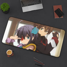 Load image into Gallery viewer, Rikka Takanashi and Yuuta Togashi cosplay Mouse Pad (Desk Mat) On Desk
