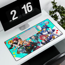 Load image into Gallery viewer, My Hero Academia Izuku Midoriya, Katsuki Bakugou, Tenya Iida Mouse Pad (Desk Mat) With Laptop