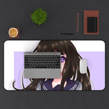 Load image into Gallery viewer, Hyouka Eru Chitanda Mouse Pad (Desk Mat) With Laptop