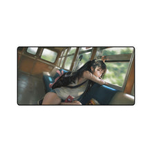 Load image into Gallery viewer, Anime, Beautiful, Girl, Riding, Train, Mouse Pad (Desk Mat)