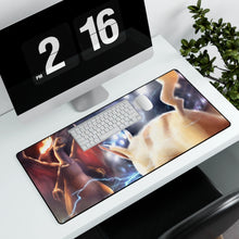 Load image into Gallery viewer, Pikachu Vs Charizard Mouse Pad (Desk Mat) With Laptop